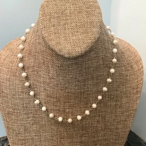 SS Chain Fresh water pearl necklace